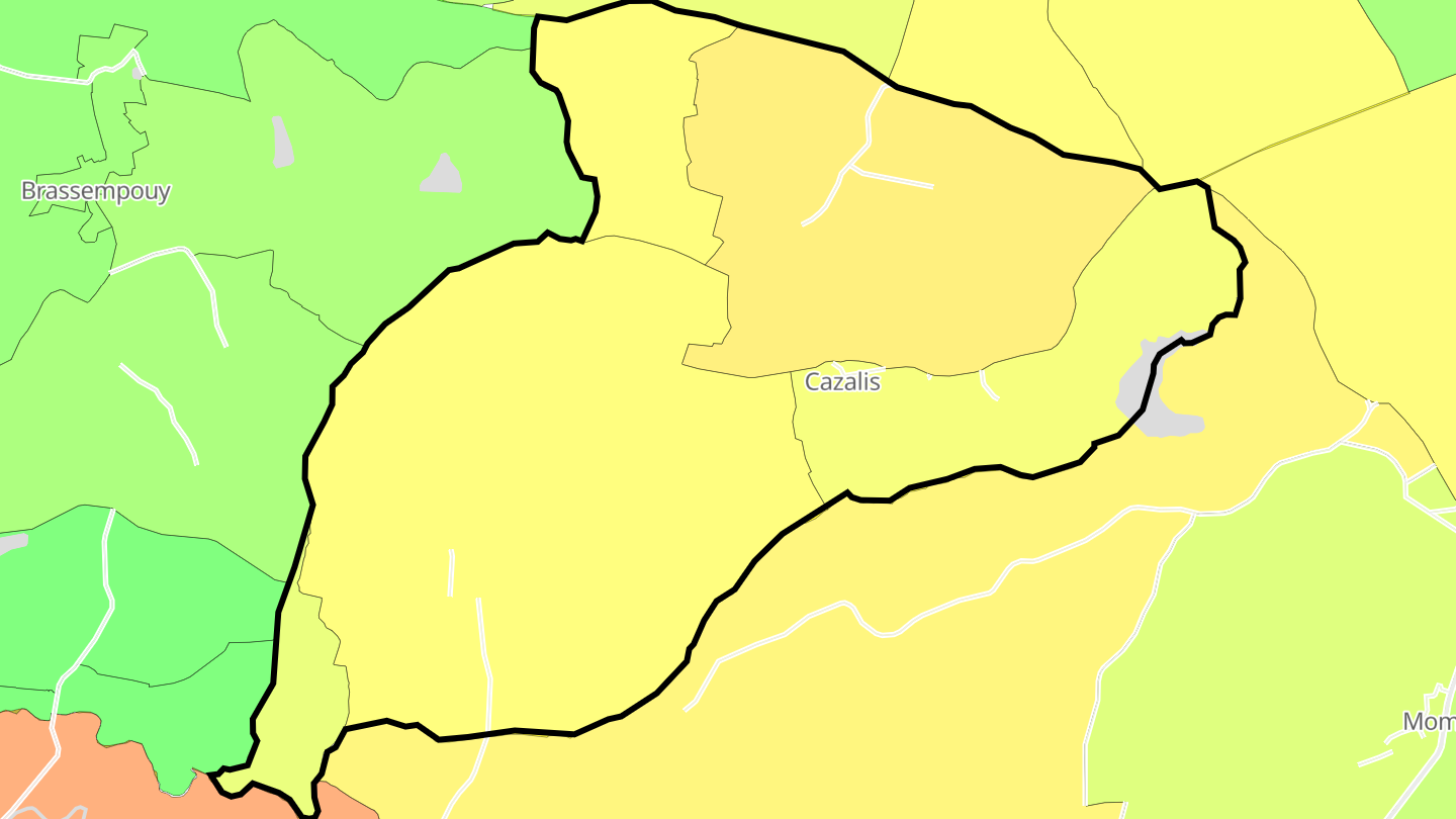 Carte des prix de l'immobilier Cazalis
