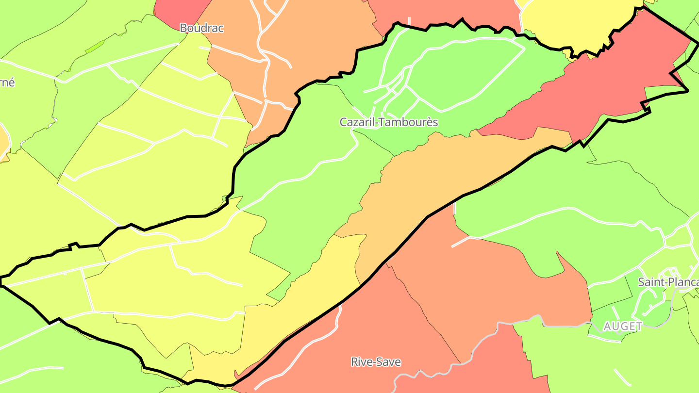 Carte des prix de l'immobilier Cazaril-Tambourès