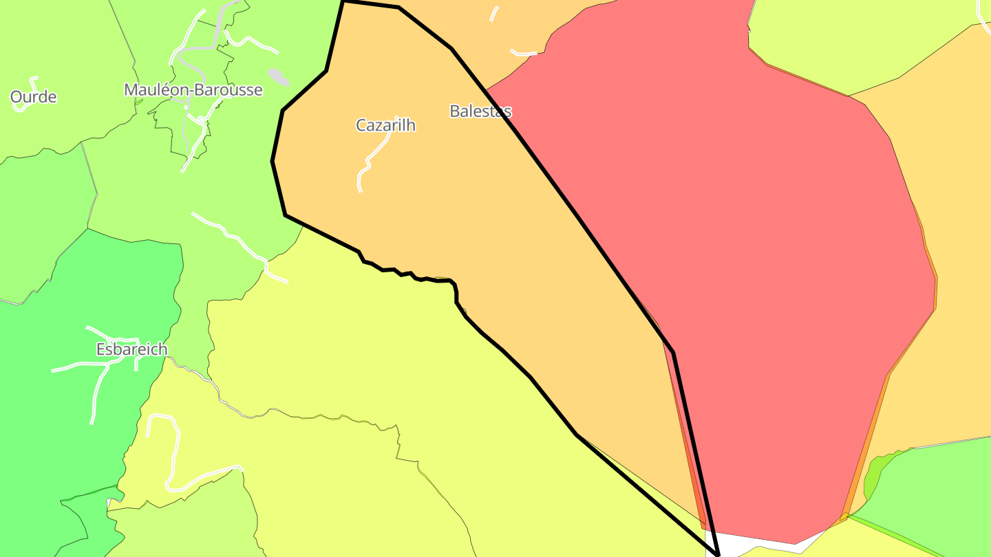 Carte des prix de l'immobilier Cazarilh