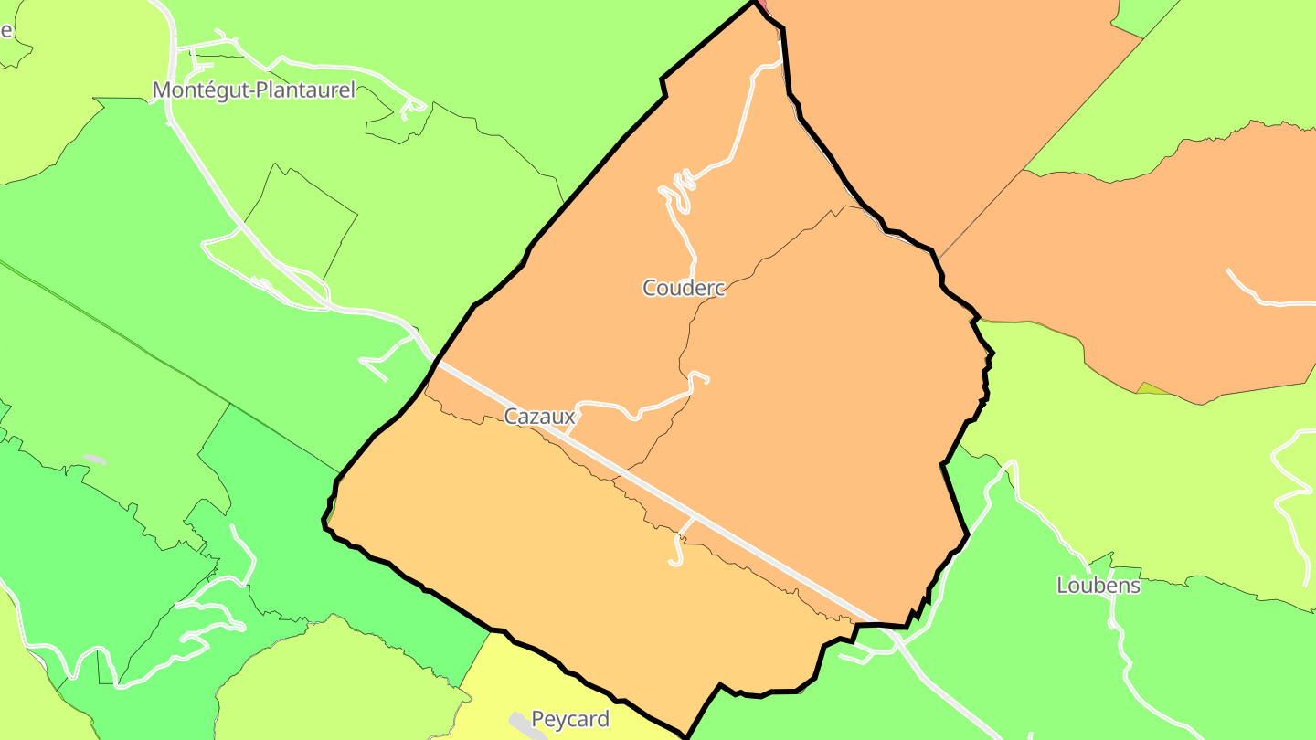 Carte des prix de l'immobilier Cazaux