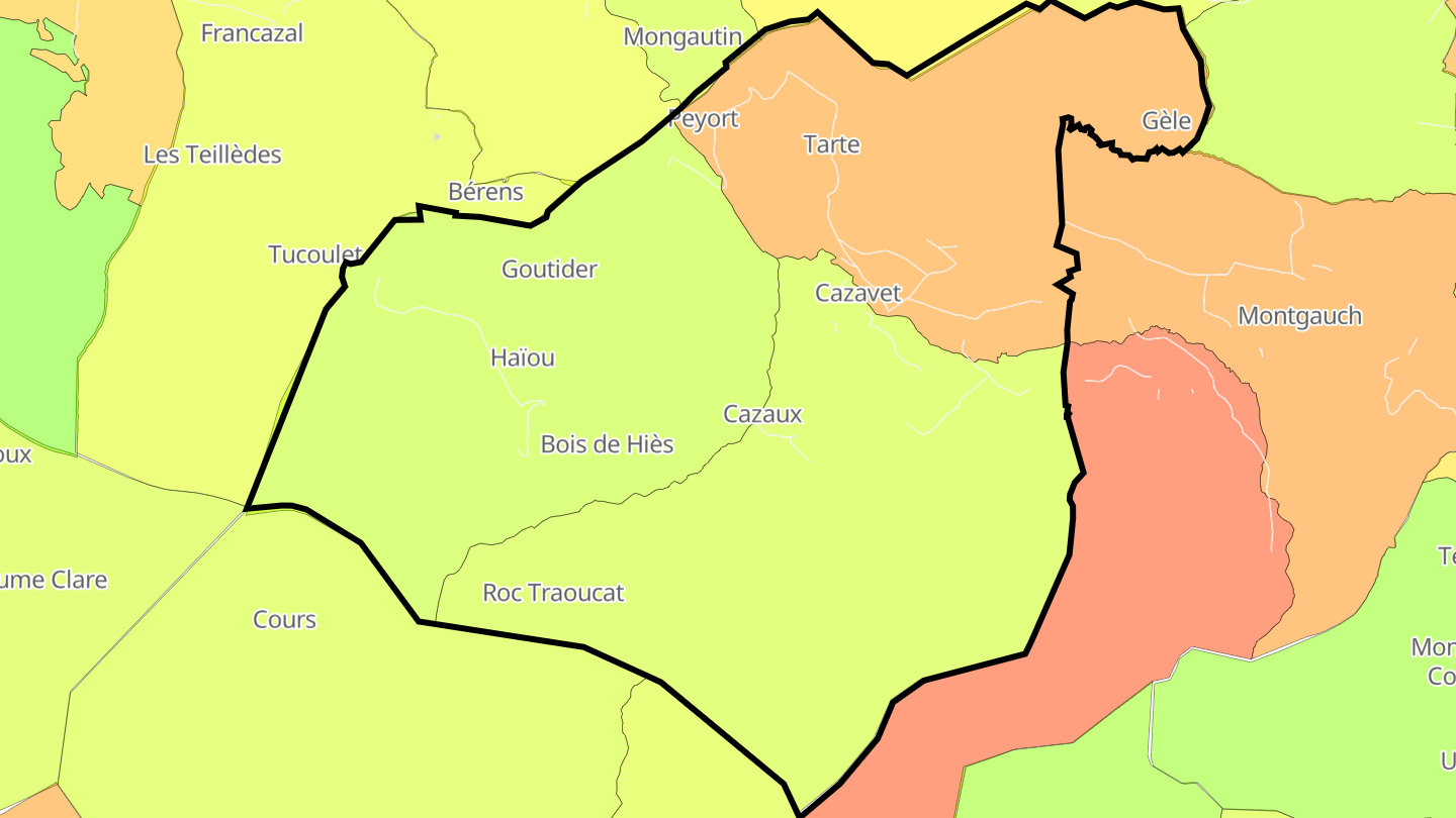 Carte des prix de l'immobilier Cazavet