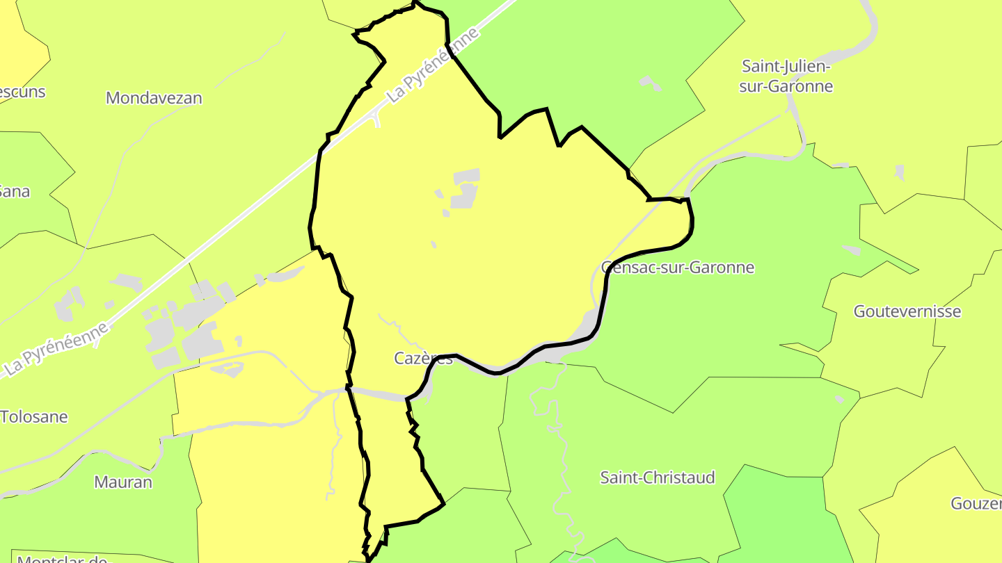 Carte des prix de l'immobilier Cazères