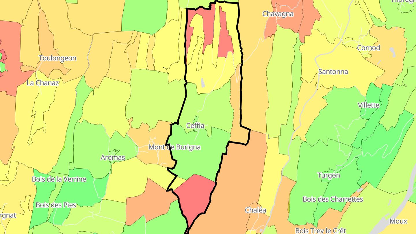Carte des prix de l'immobilier Ceffia