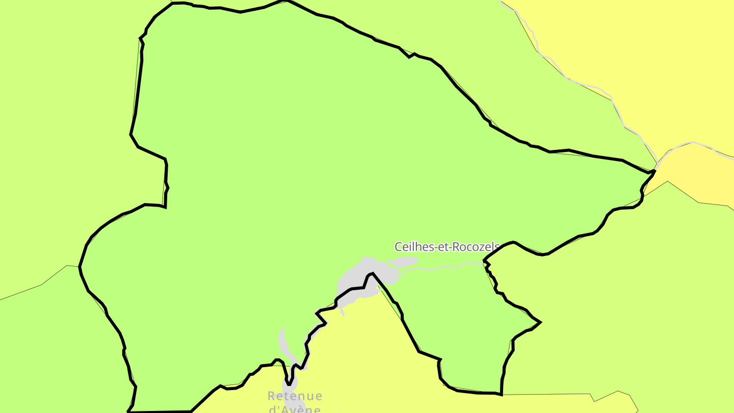 Carte des prix de l'immobilier Ceilhes-et-Rocozels