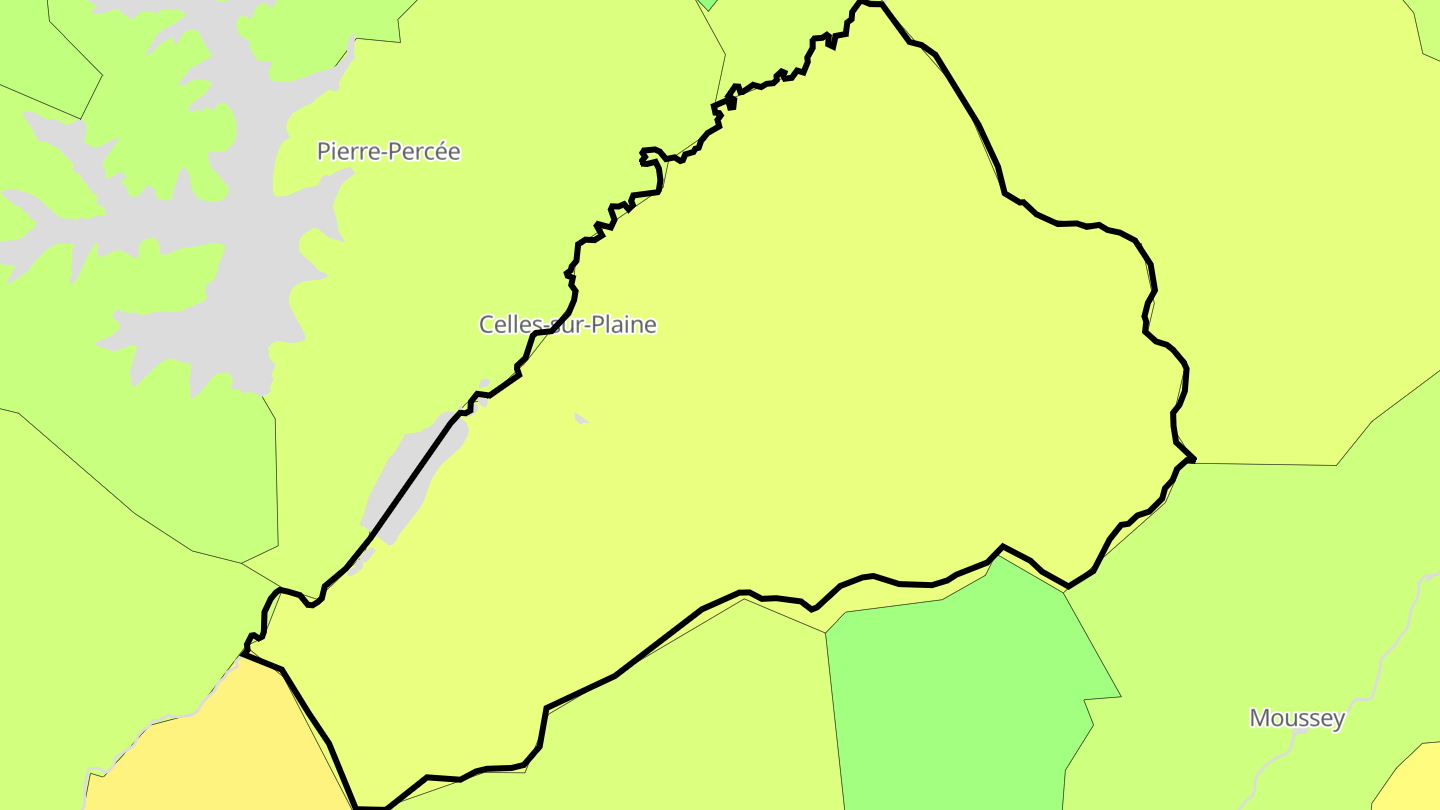 Carte des prix de l'immobilier Celles-sur-Plaine