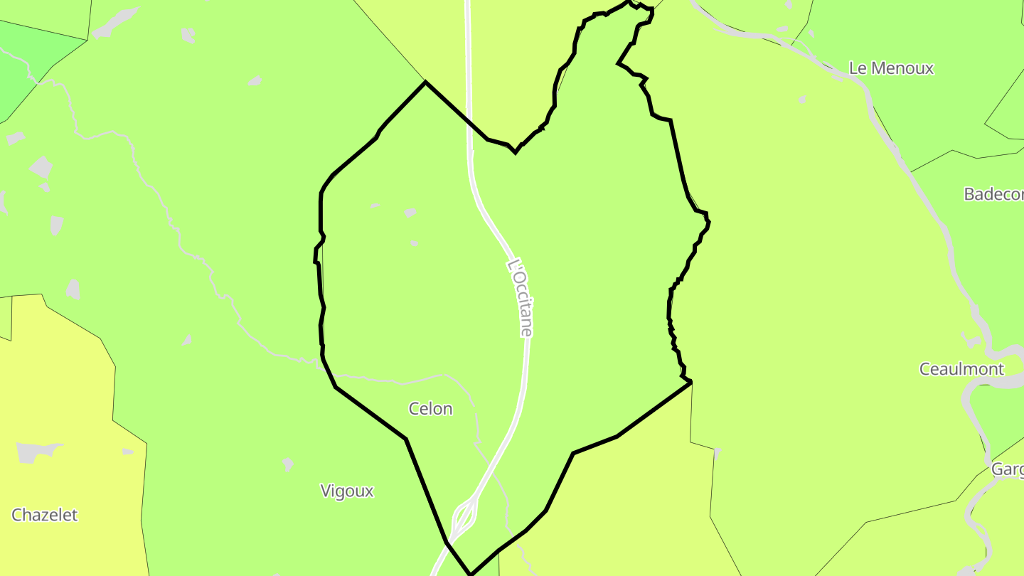 Carte des prix de l'immobilier Celon