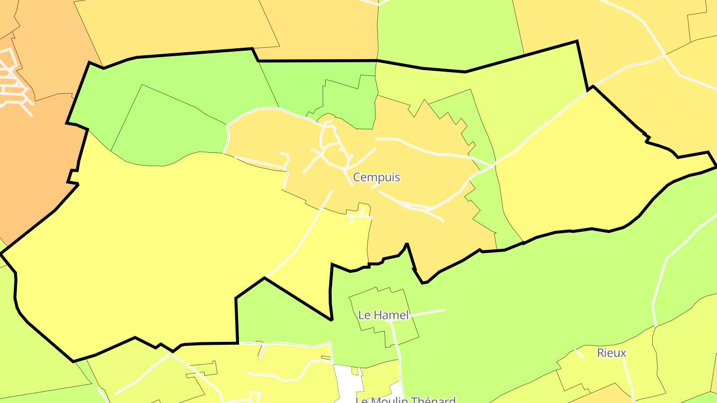 Carte des prix de l'immobilier Cempuis