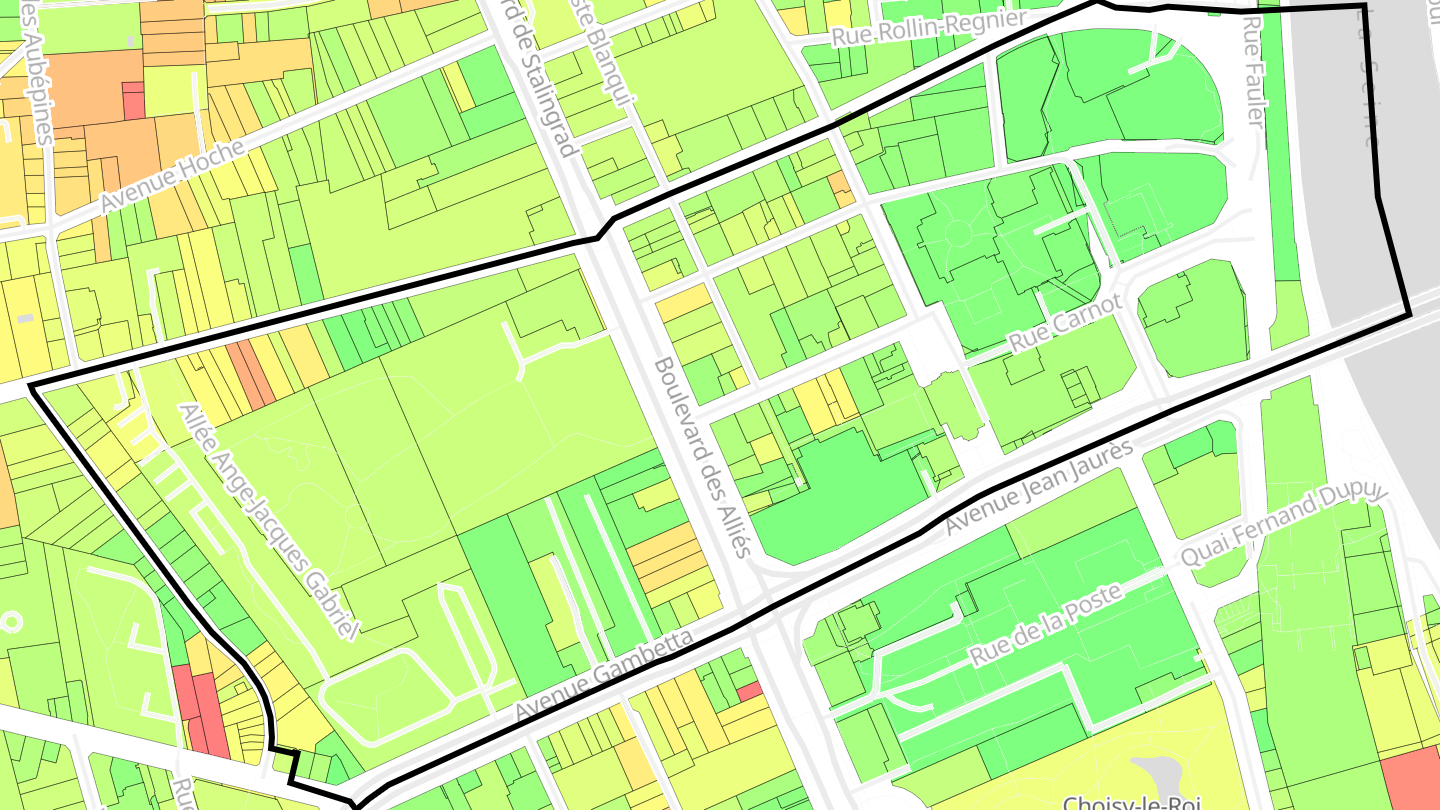 Carte des prix de l'immobilier Centre Nord