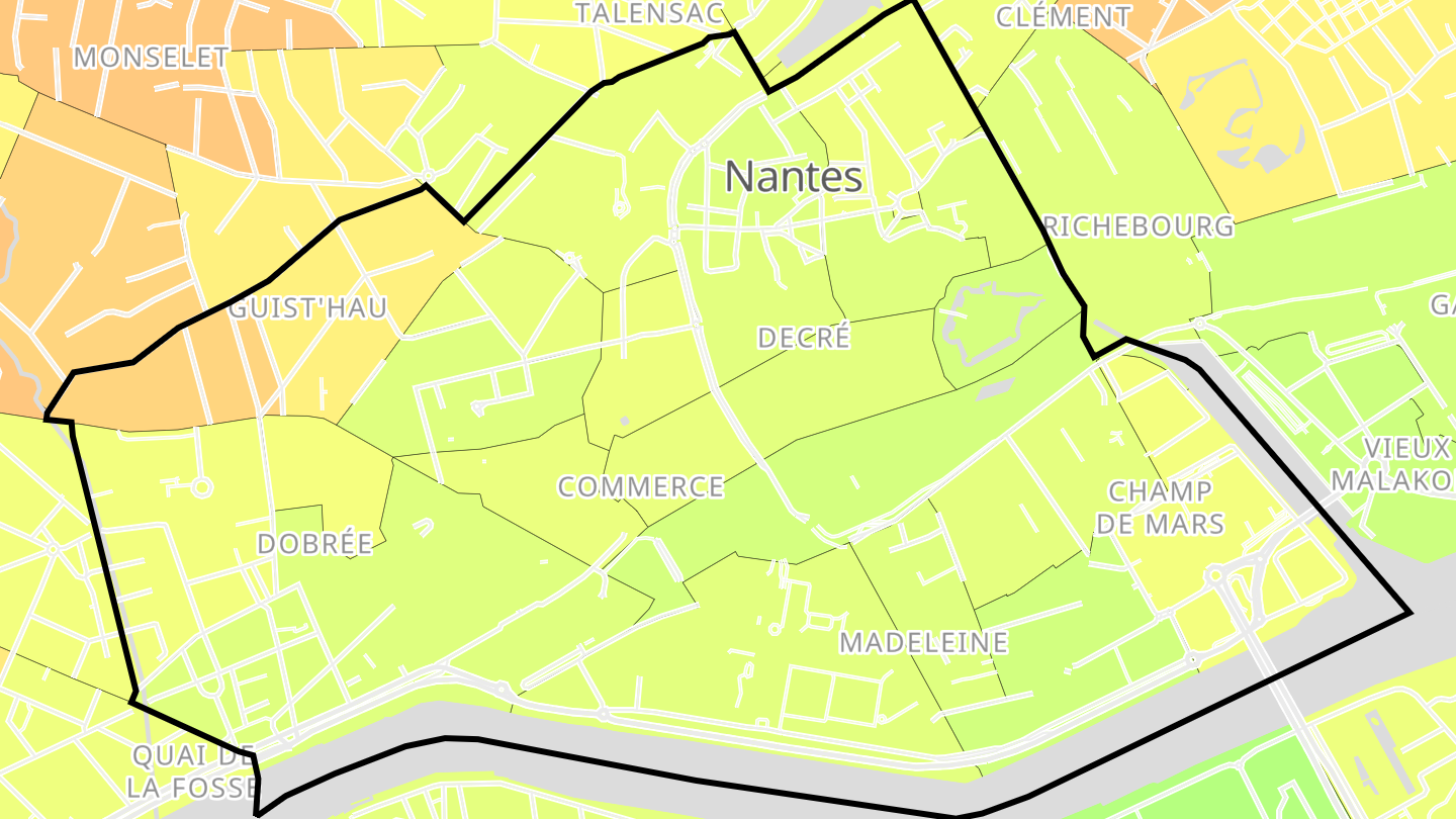 Carte des prix de l'immobilier Centre Ville