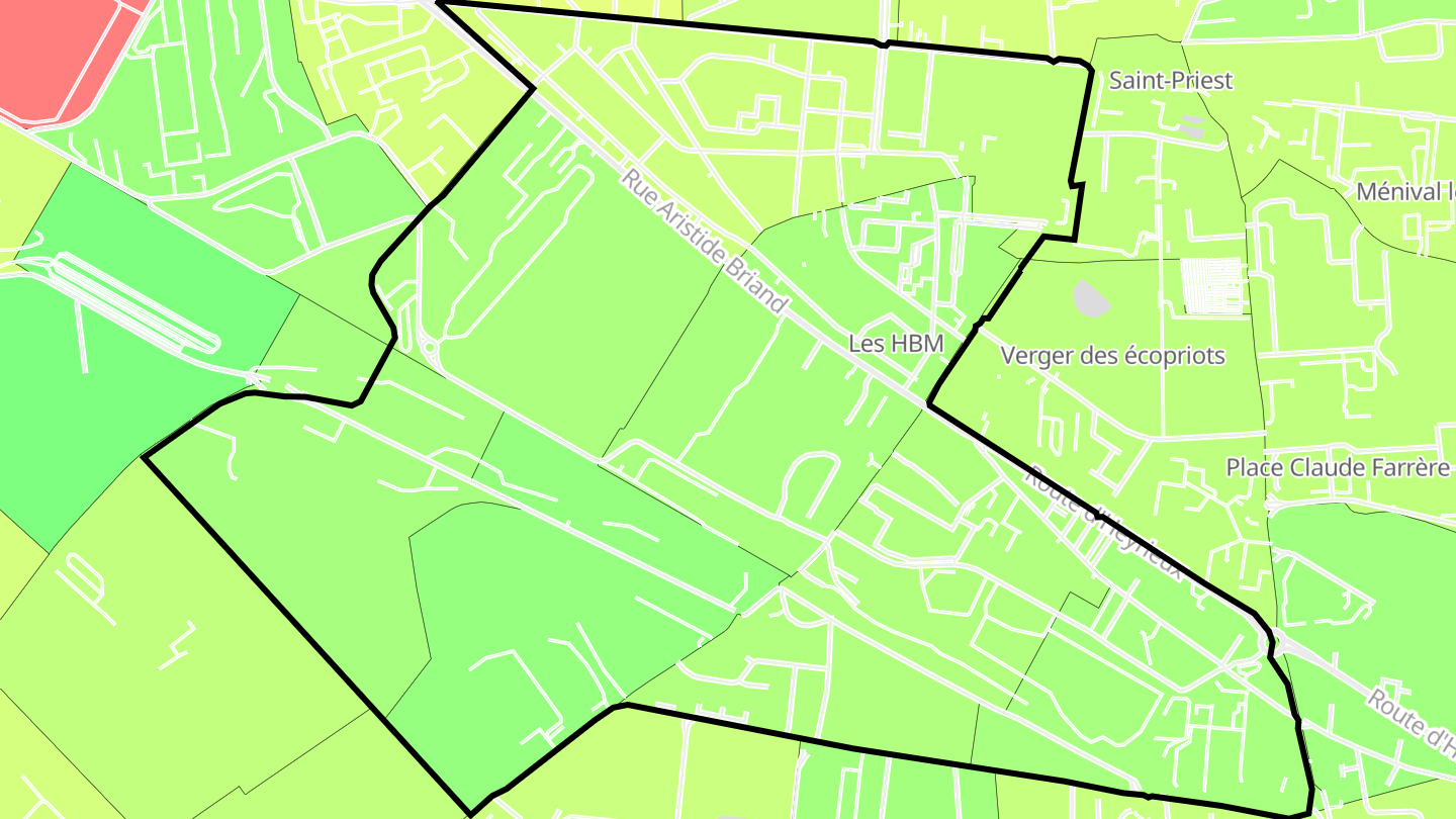 Carte des prix de l'immobilier Centre-Ville / Gare / Garibaldi