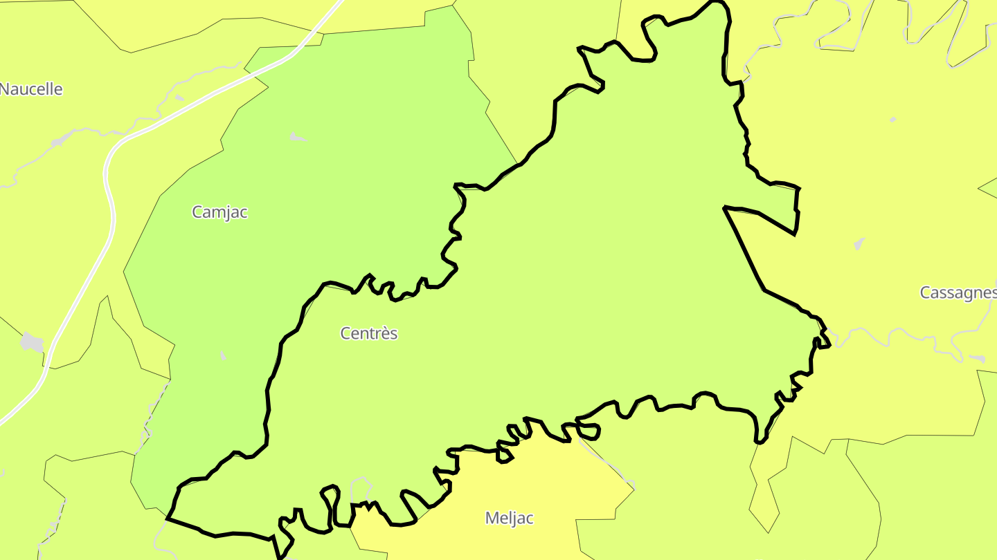 Carte des prix de l'immobilier Centrès