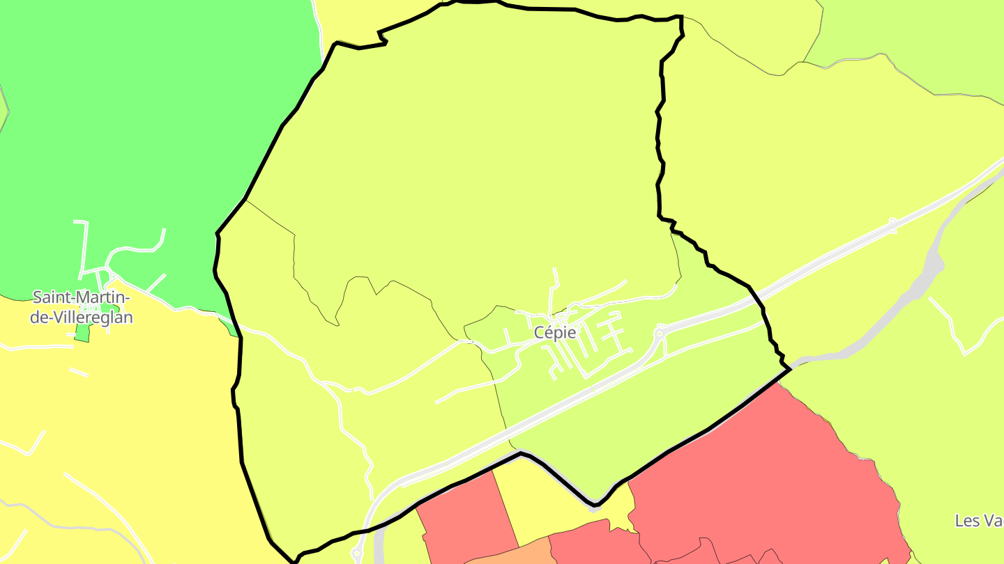Carte des prix de l'immobilier Cépie