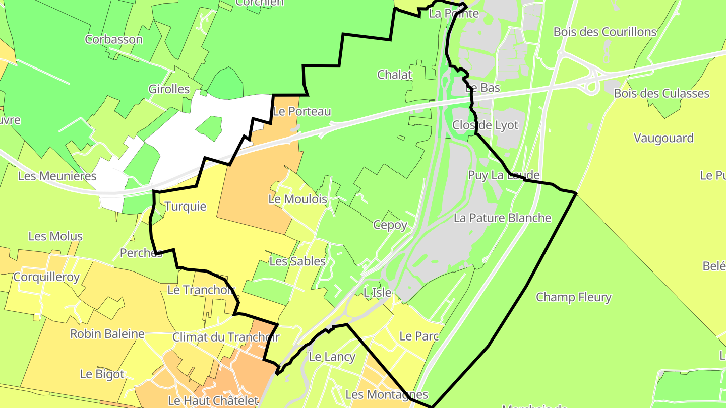 Carte des prix de l'immobilier Cepoy