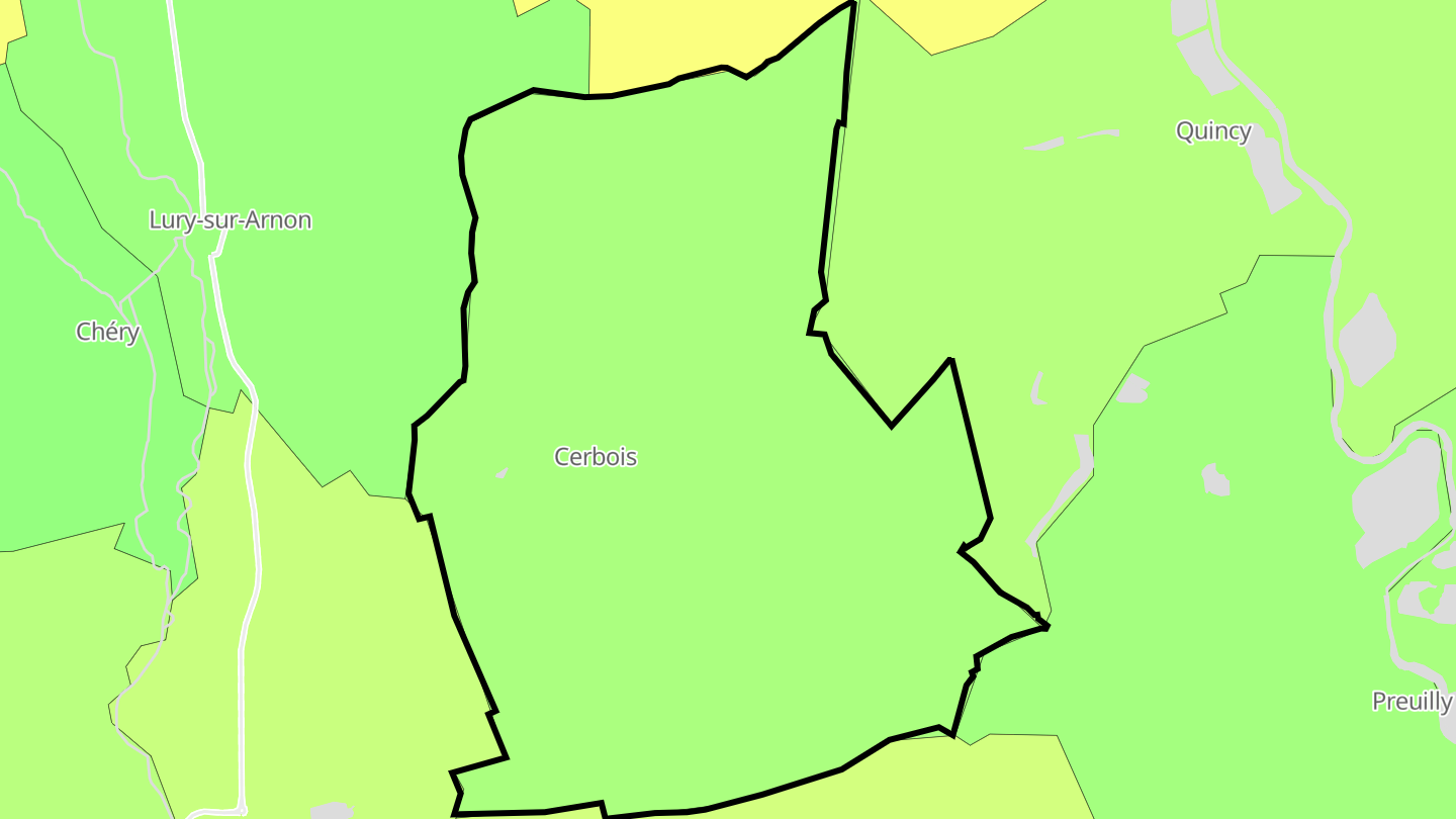 Carte des prix de l'immobilier Cerbois