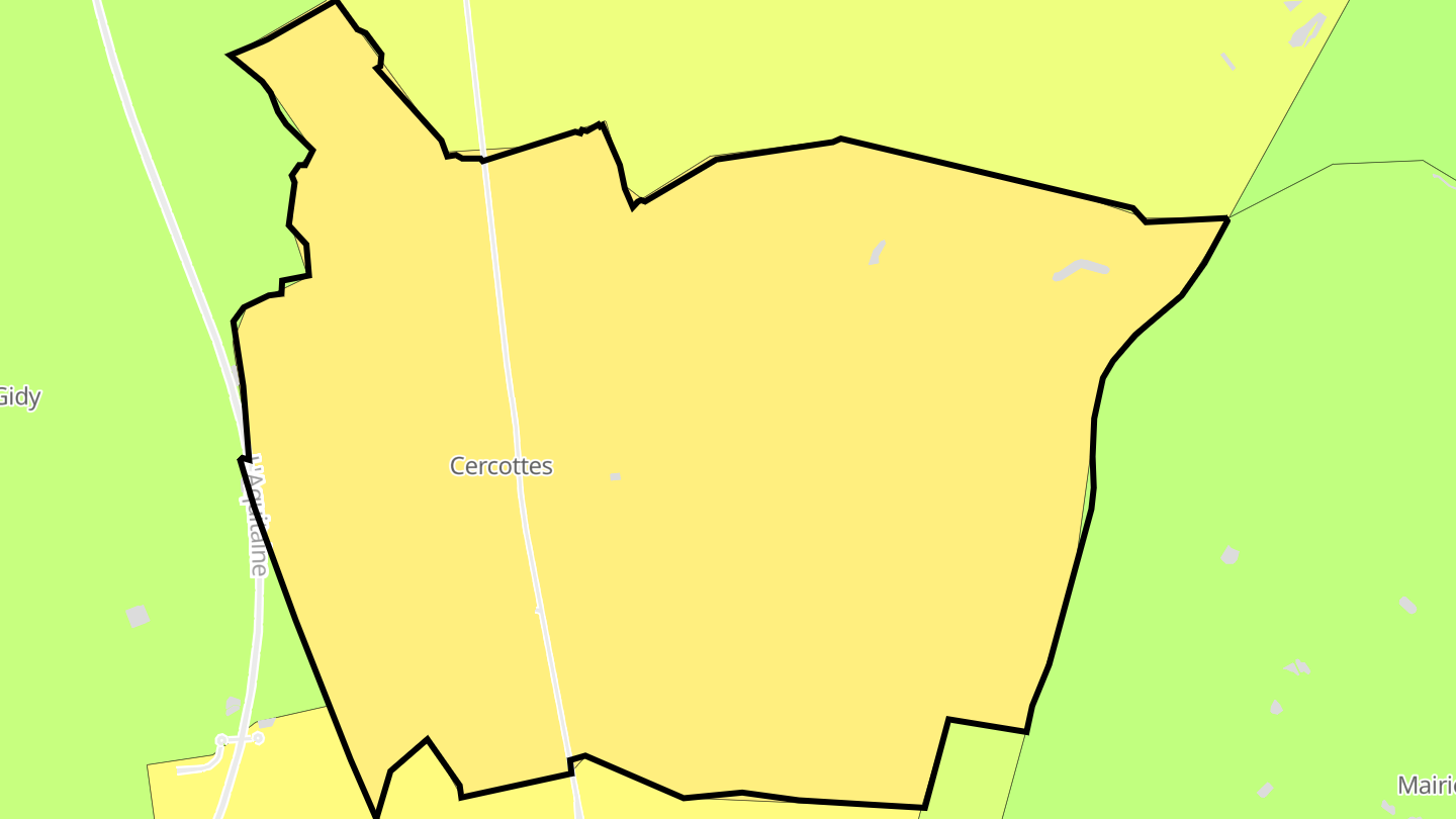 Carte des prix de l'immobilier Cercottes