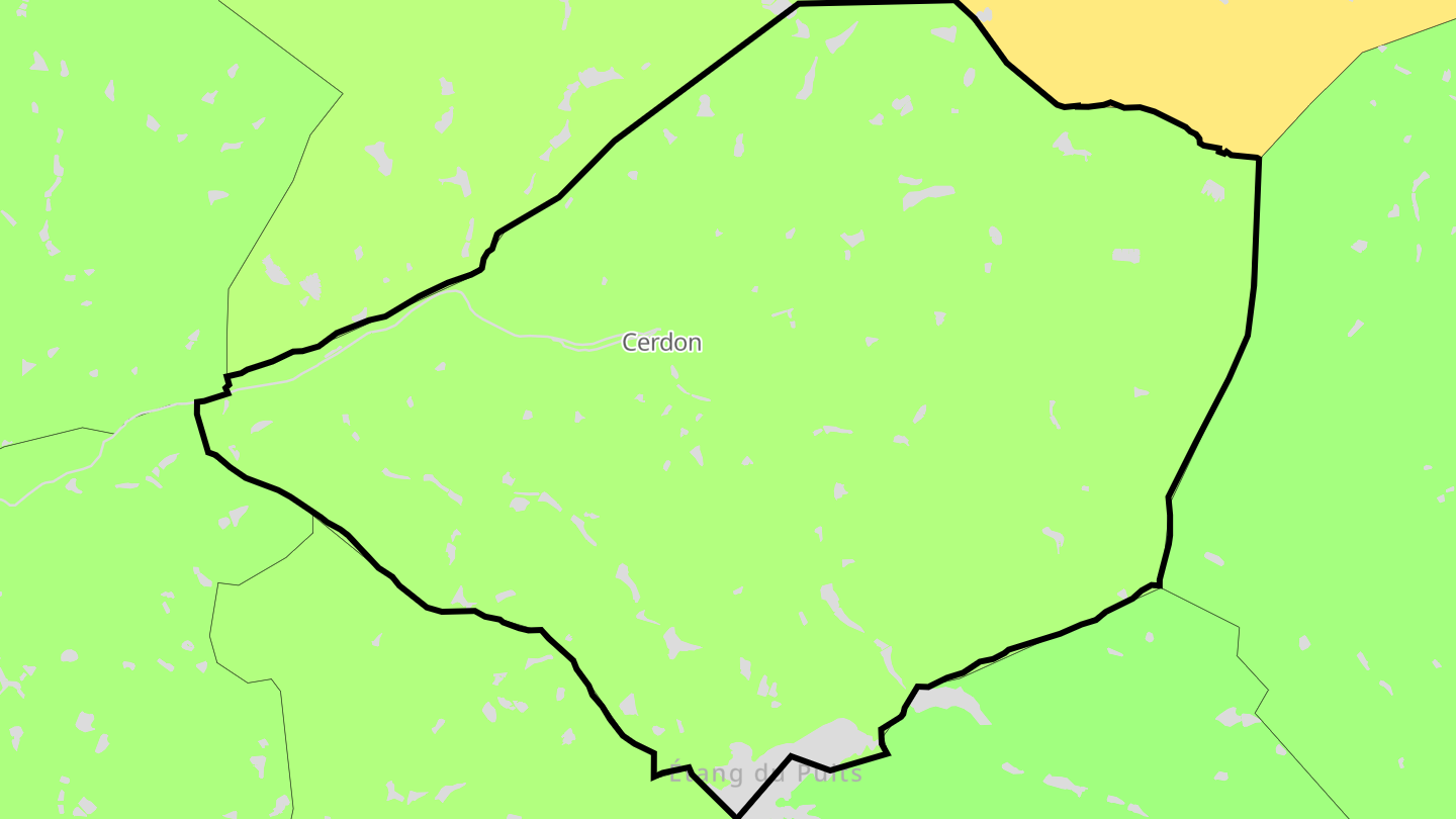 Carte des prix de l'immobilier Cerdon