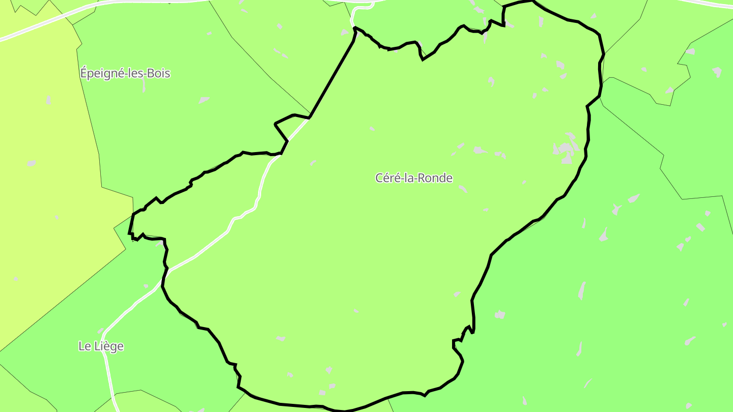 Carte des prix de l'immobilier Céré-la-Ronde