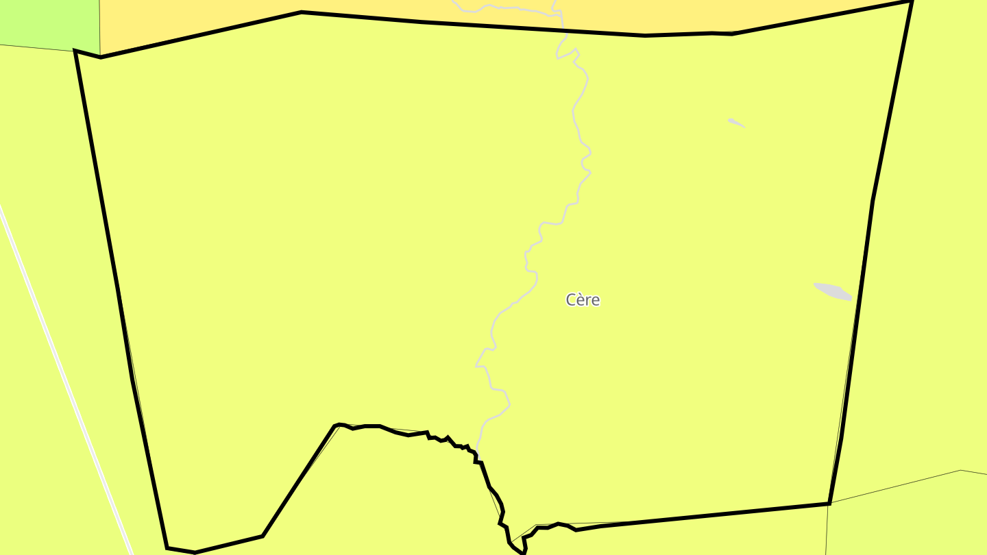 Carte des prix de l'immobilier Cère