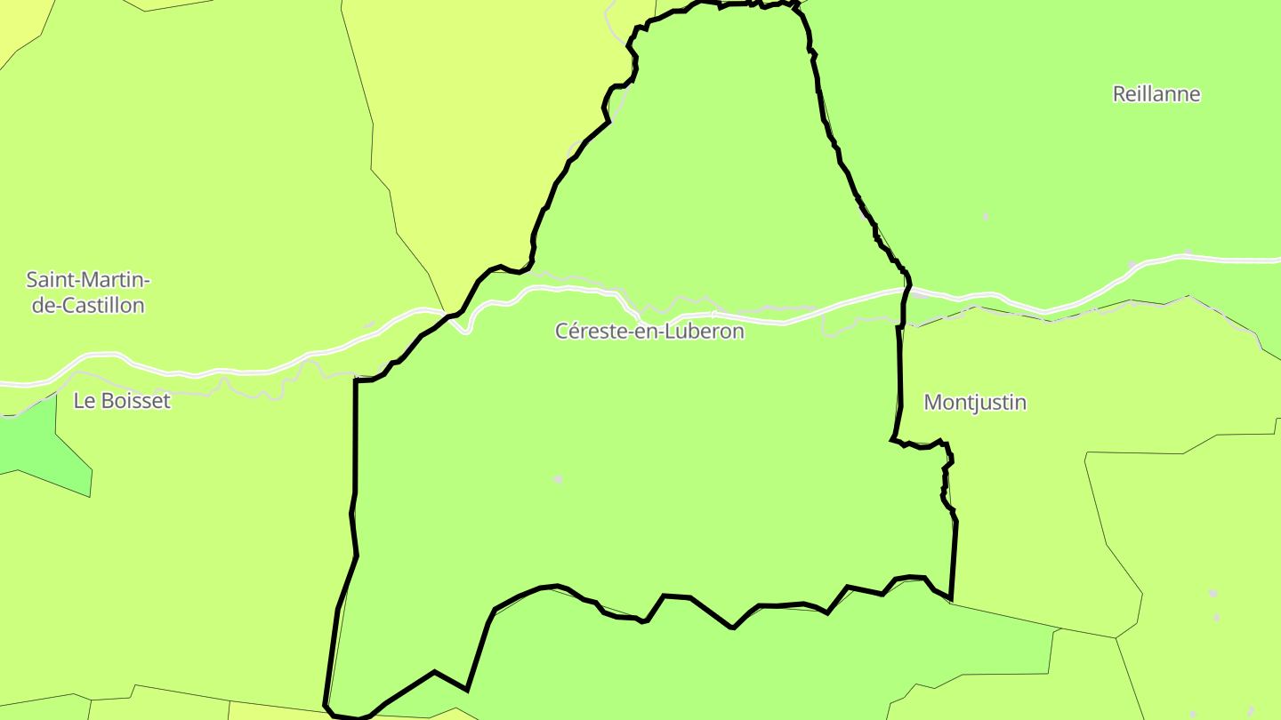 Carte des prix de l'immobilier Céreste-en-Luberon