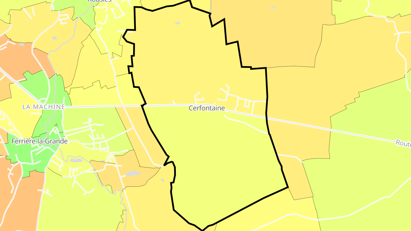Carte des prix de l'immobilier Cerfontaine