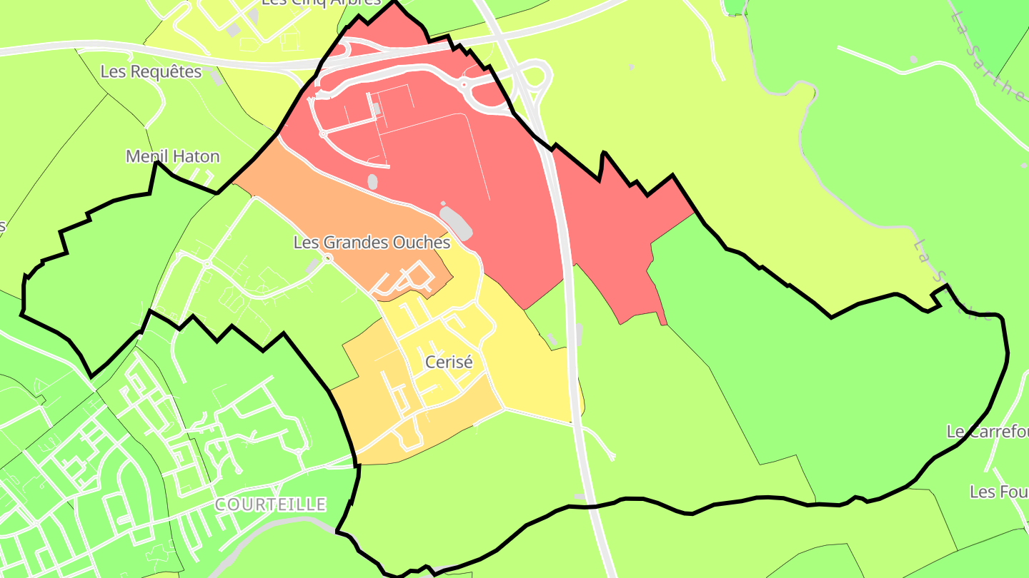Carte des prix de l'immobilier Cerisé