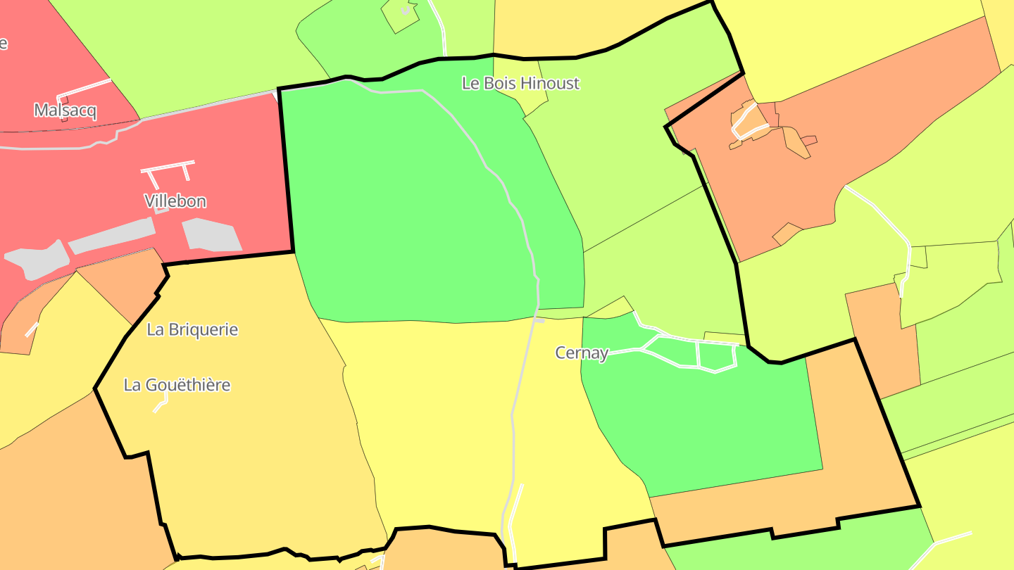 Carte des prix de l'immobilier Cernay