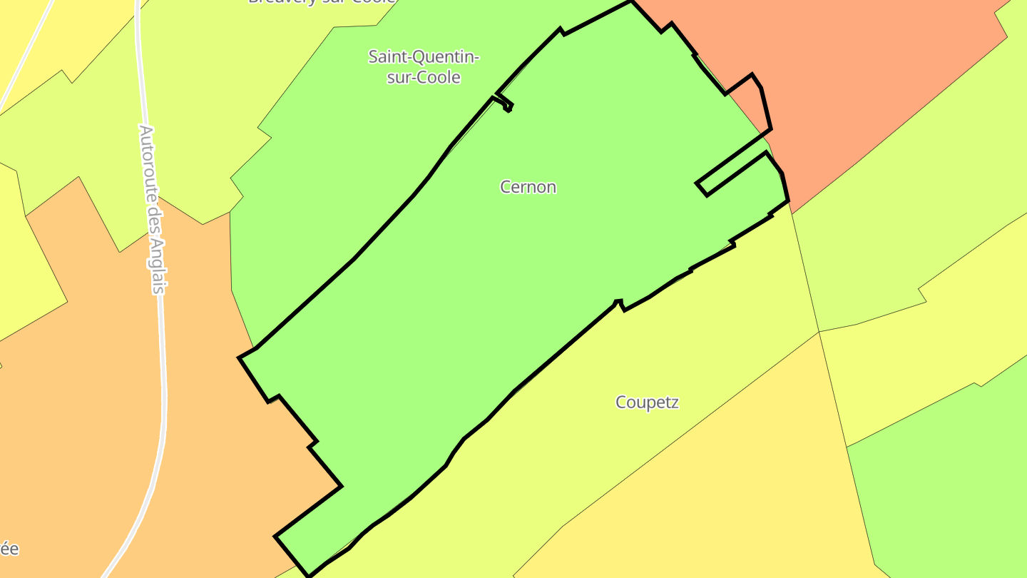 Carte des prix de l'immobilier Cernon
