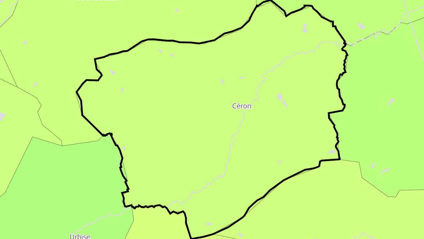 Carte des prix de l'immobilier Céron
