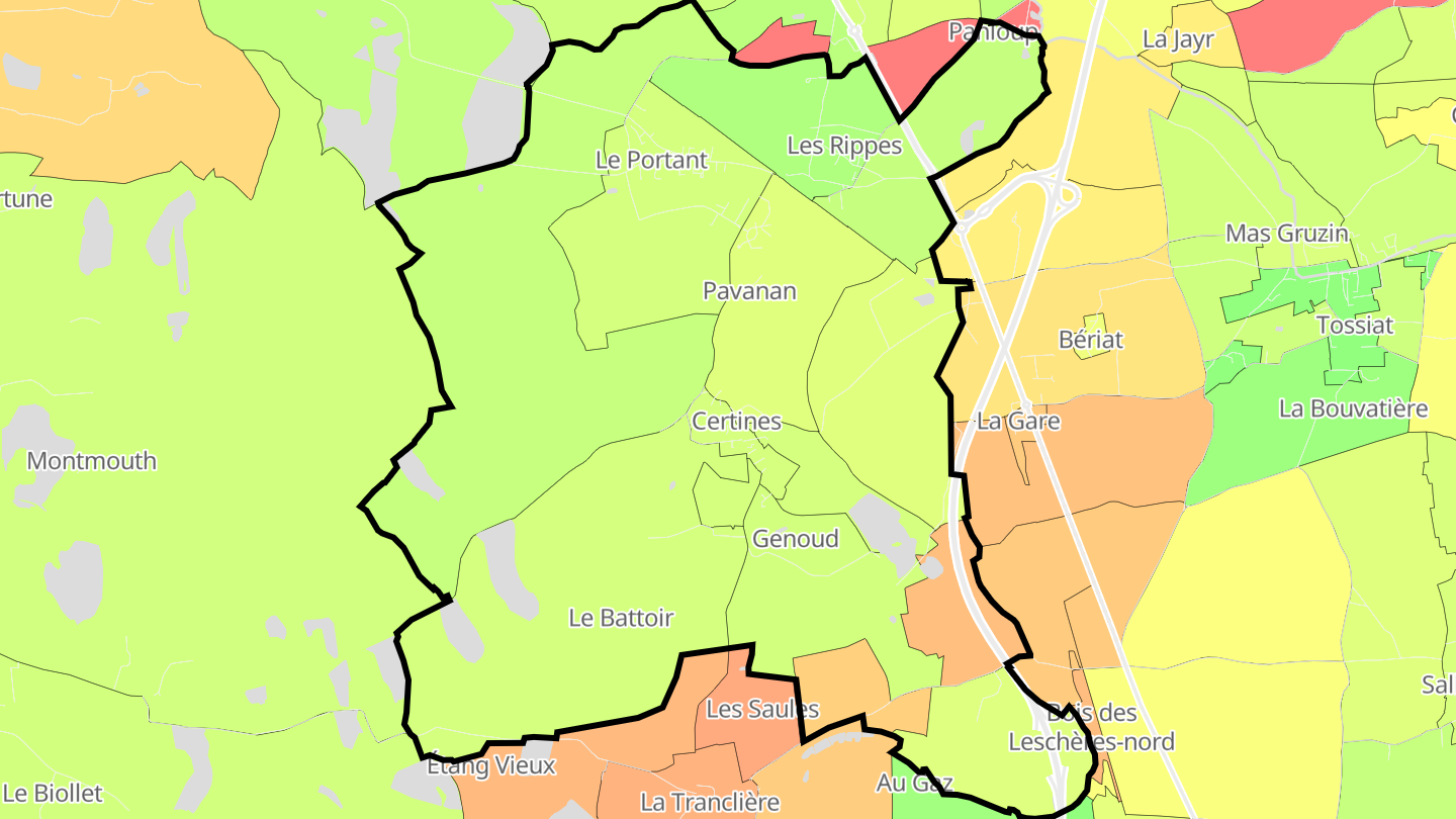 Carte des prix de l'immobilier Certines