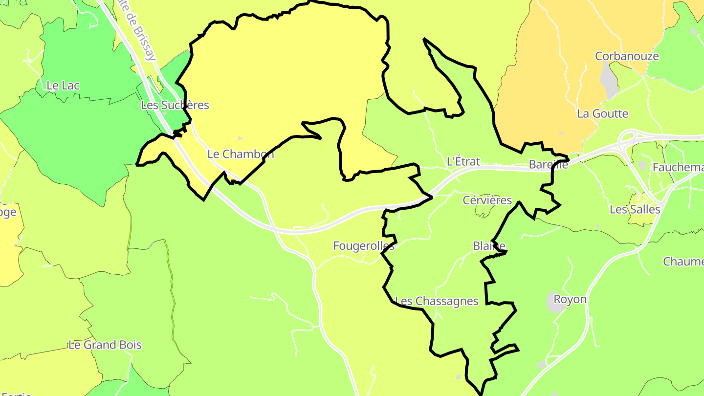 Carte des prix de l'immobilier Cervières
