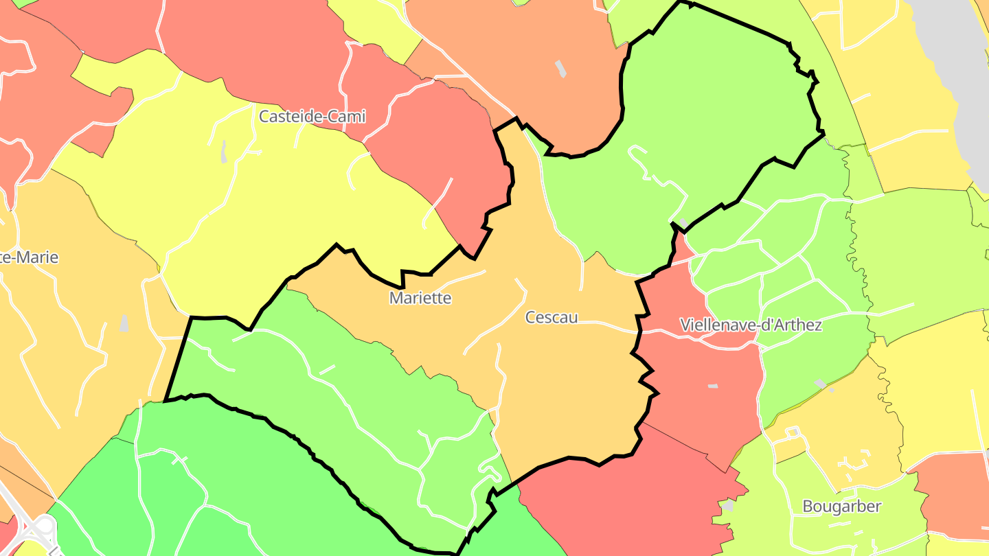 Carte des prix de l'immobilier Cescau