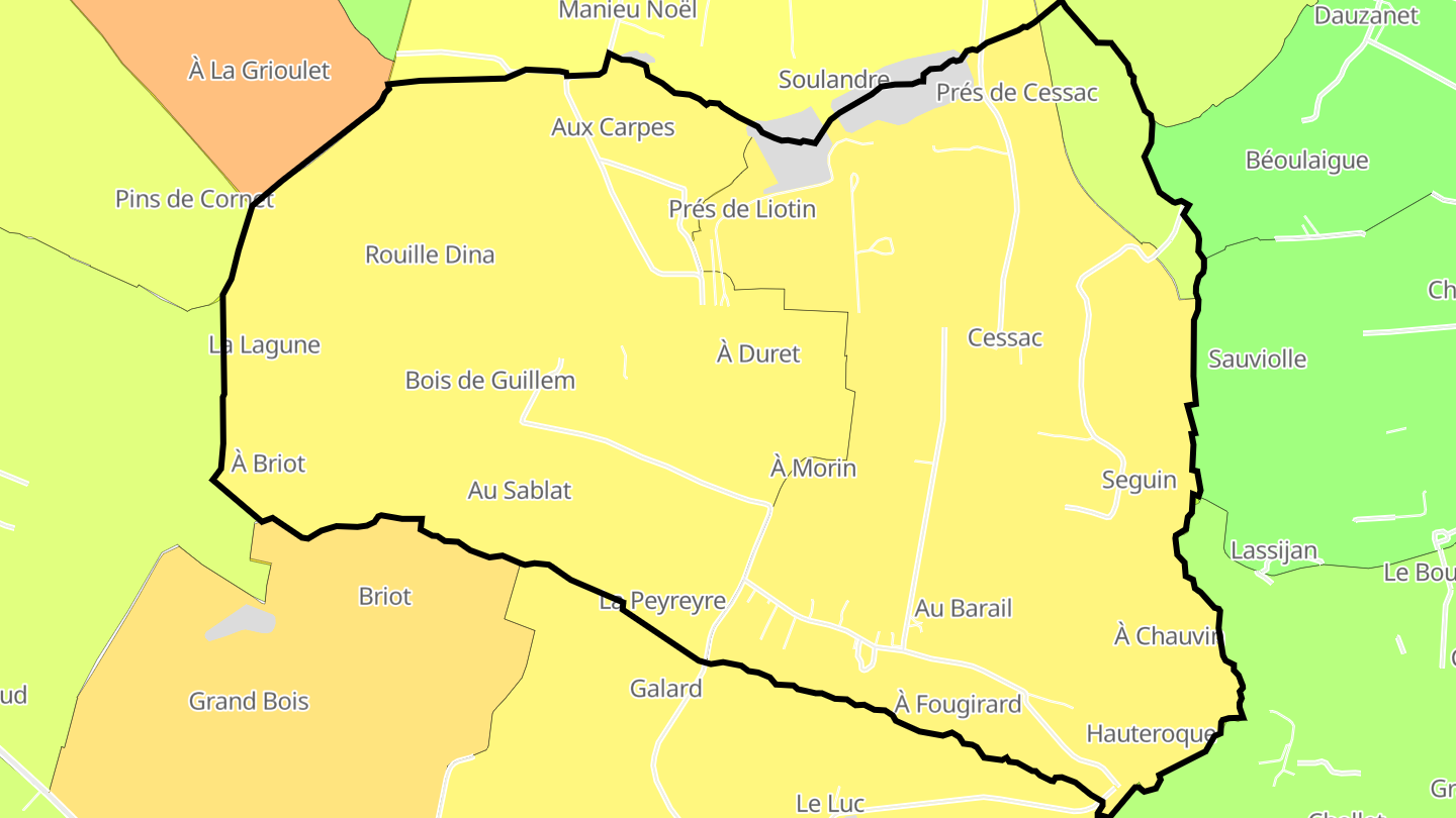 Carte des prix de l'immobilier Cessac