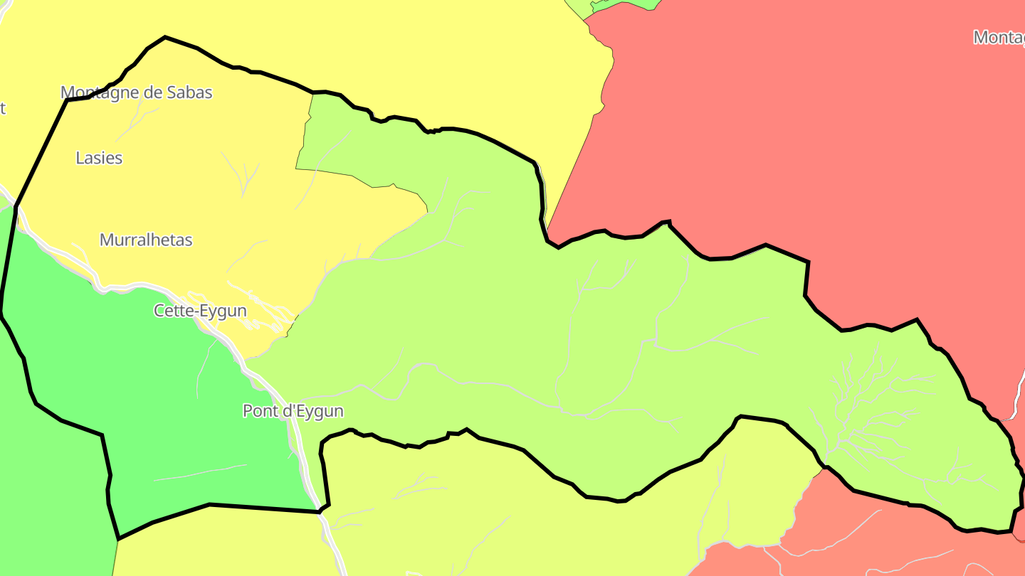 Carte des prix de l'immobilier Cette-Eygun