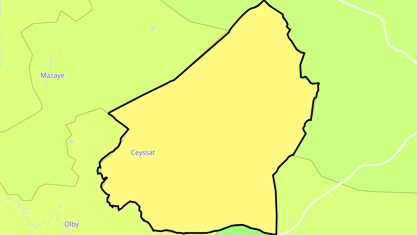 Carte des prix de l'immobilier Ceyssat