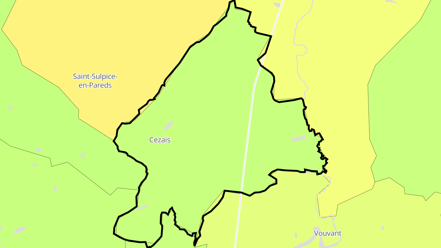 Carte des prix de l'immobilier Cezais