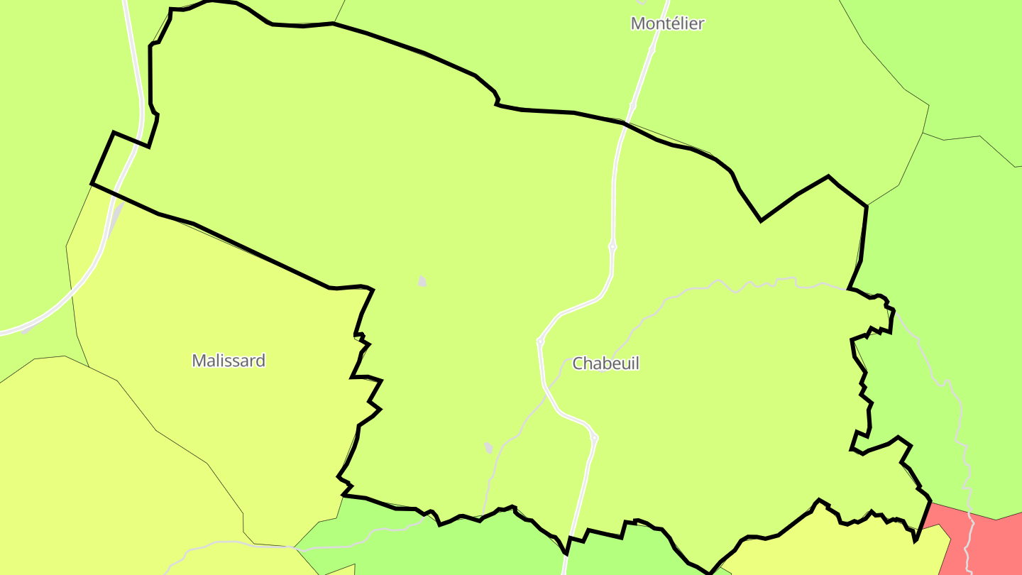 Carte des prix de l'immobilier Chabeuil