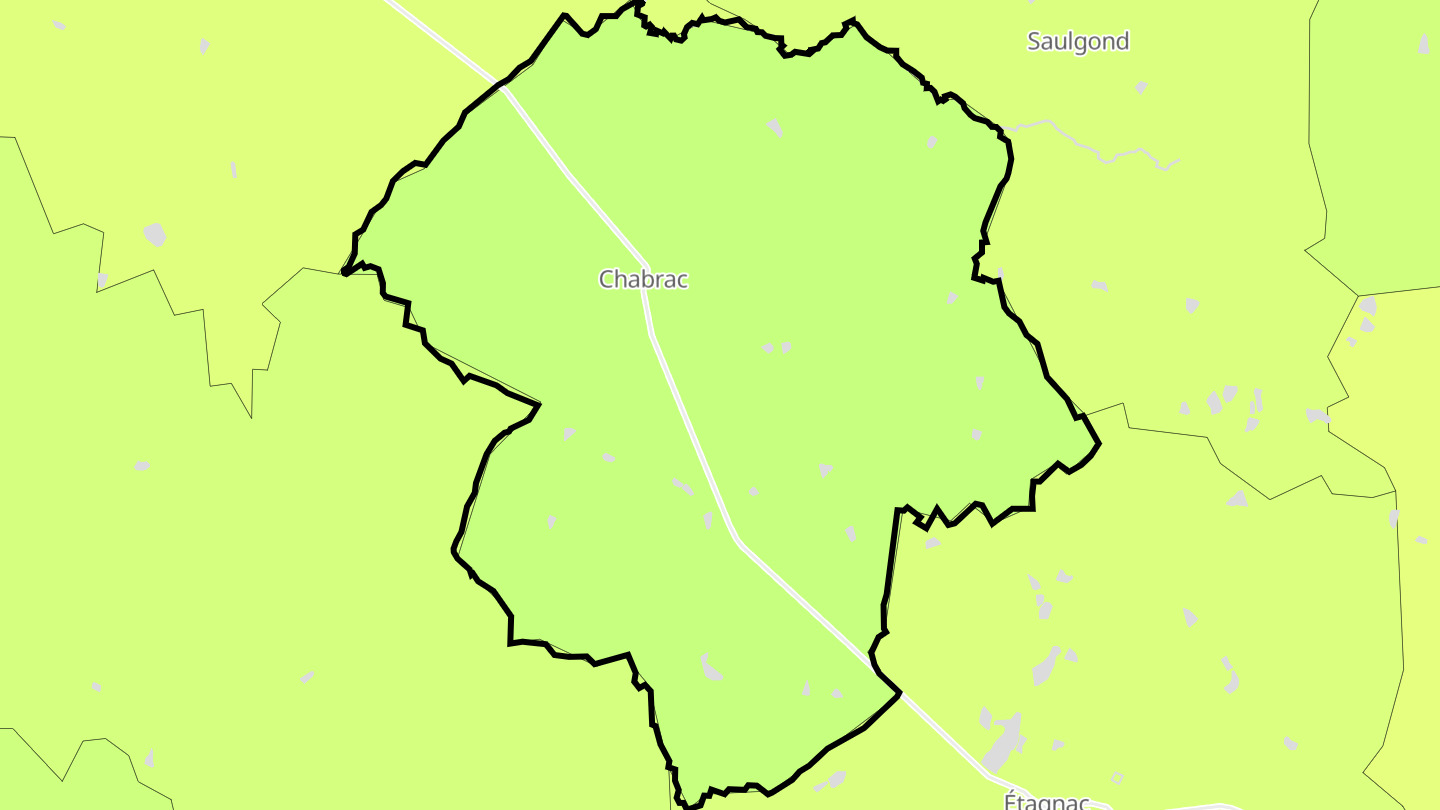 Carte des prix de l'immobilier Chabrac