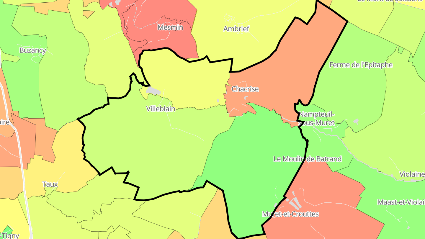 Carte des prix de l'immobilier Chacrise