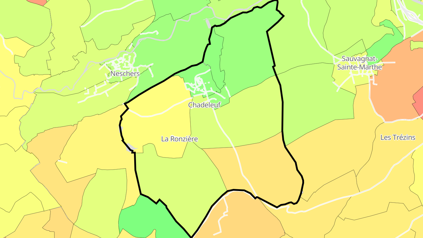 Carte des prix de l'immobilier Chadeleuf