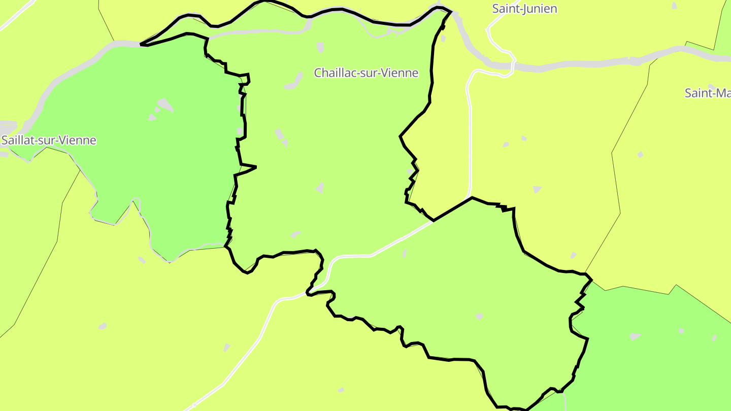 Carte des prix de l'immobilier Chaillac-sur-Vienne
