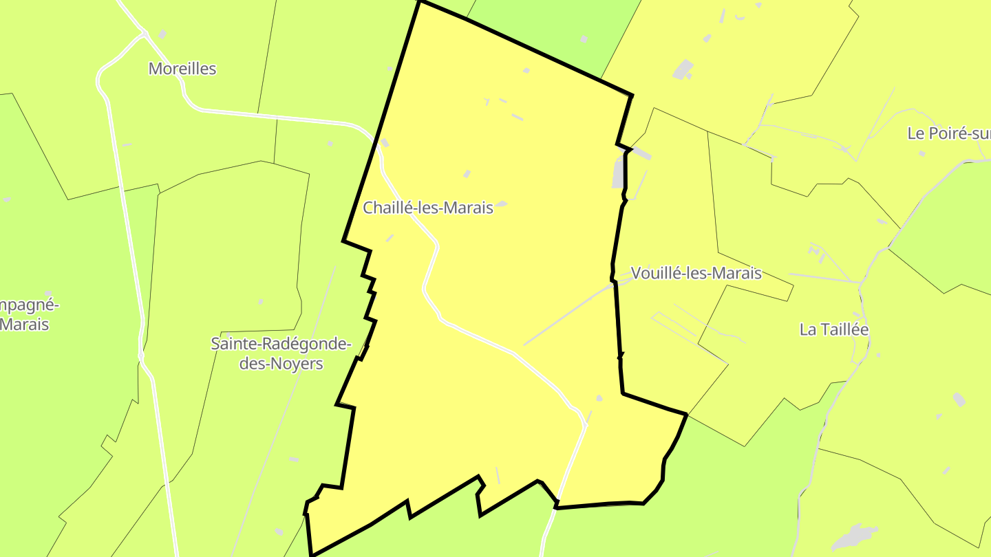 Carte des prix de l'immobilier Chaillé-les-Marais