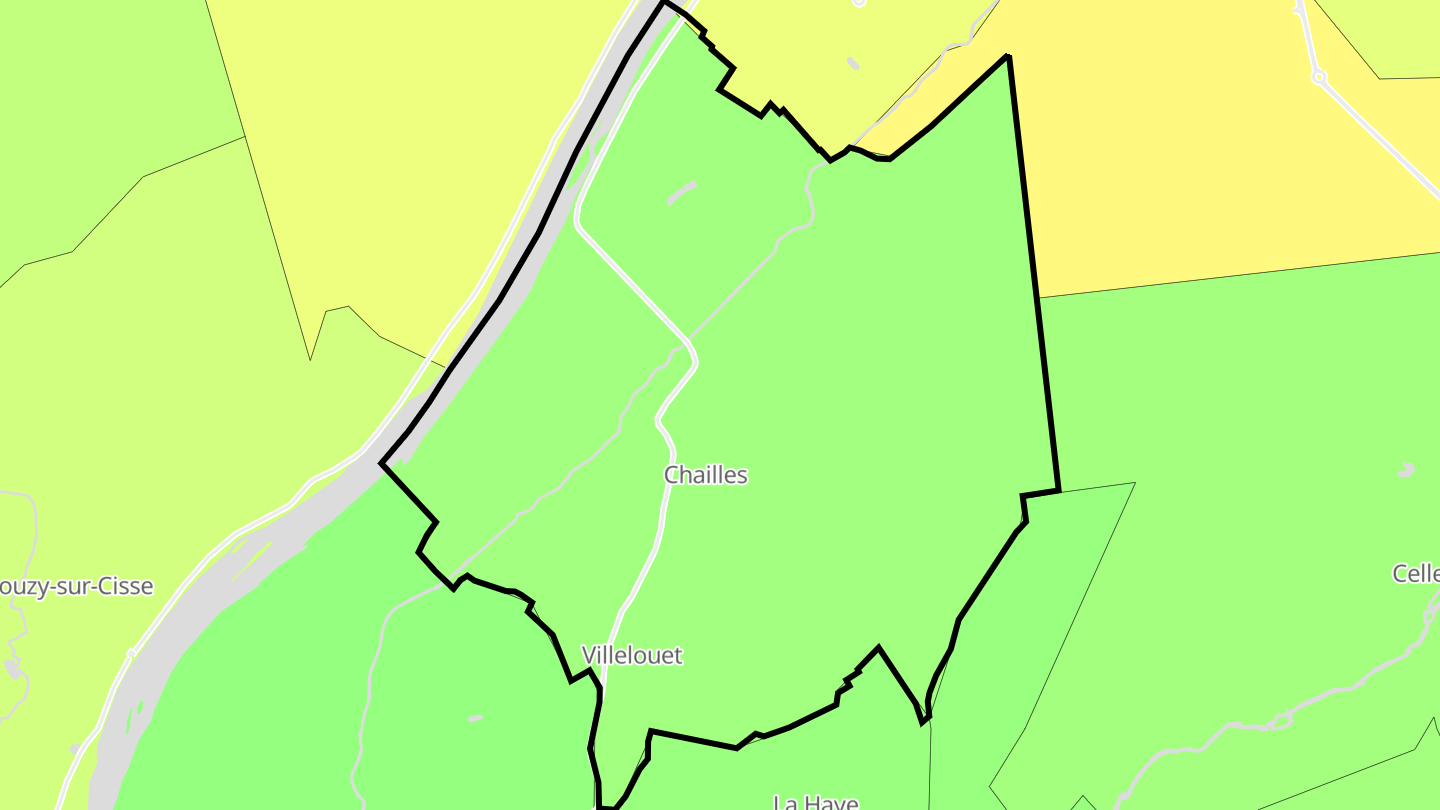Carte des prix de l'immobilier Chailles