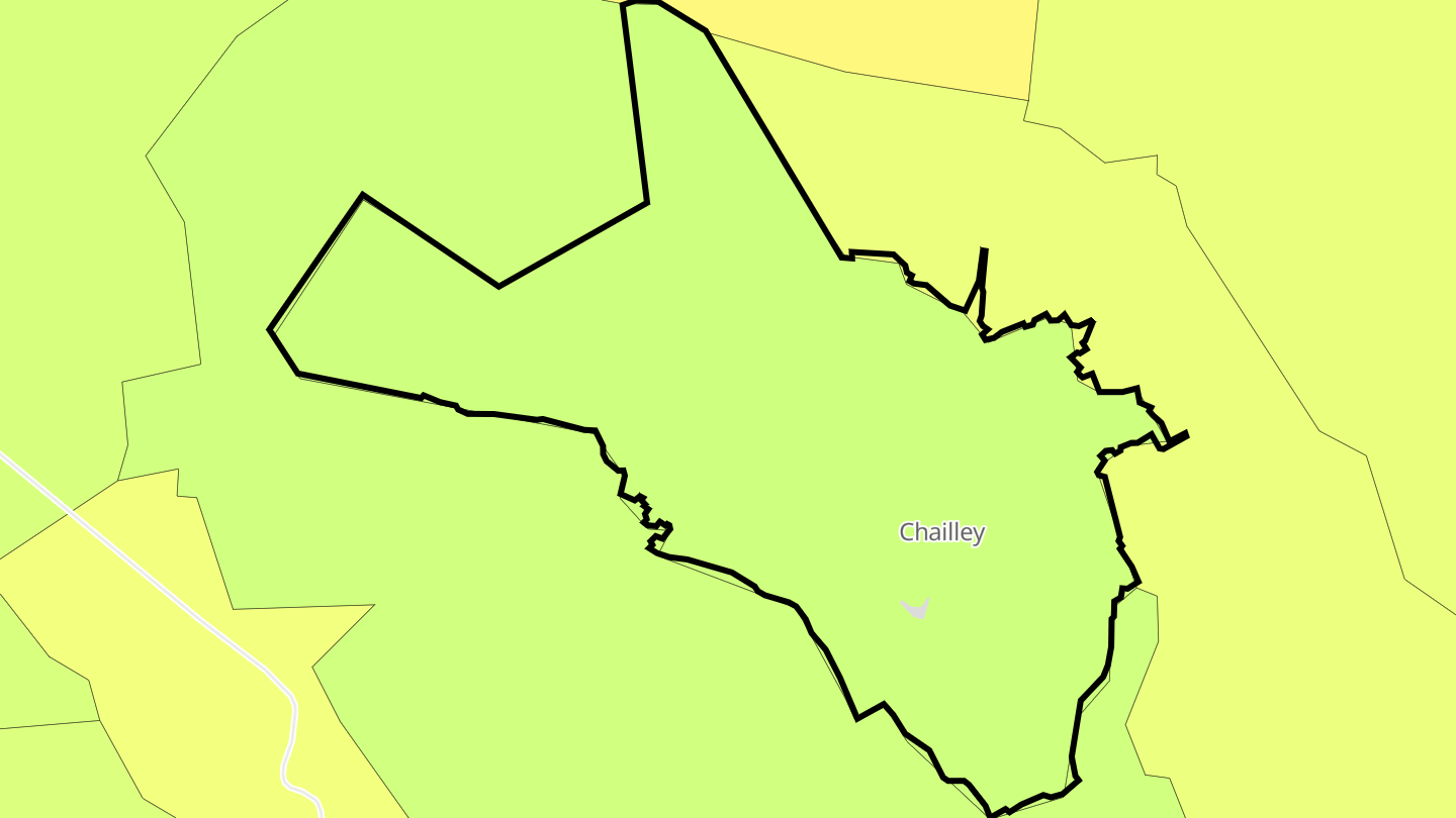 Carte des prix de l'immobilier Chailley