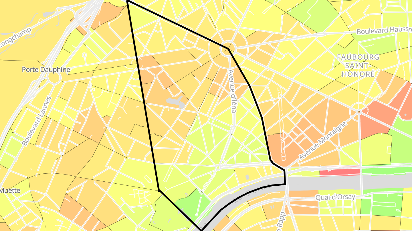 Carte des prix de l'immobilier Chaillot