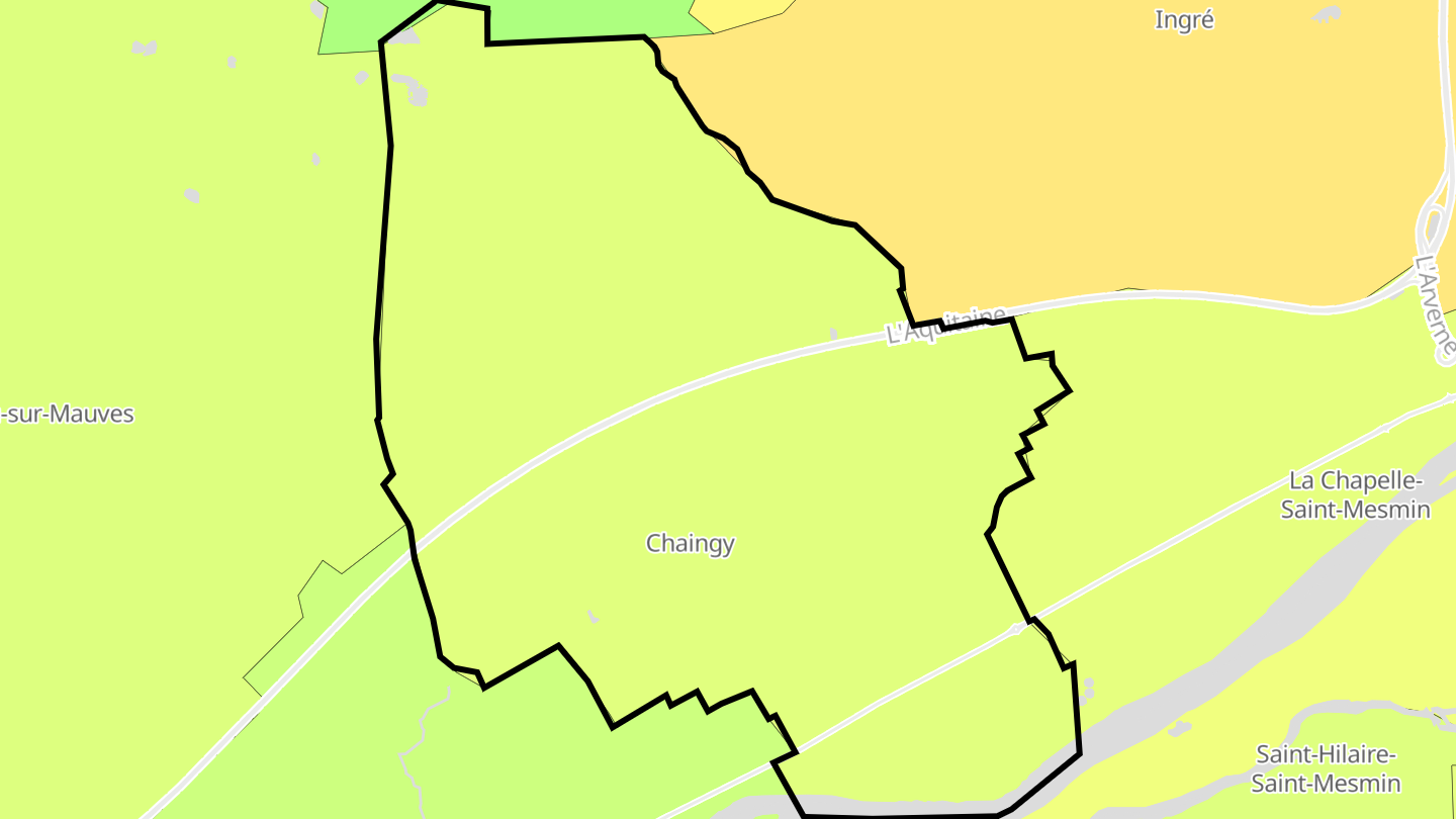 Carte des prix de l'immobilier Chaingy
