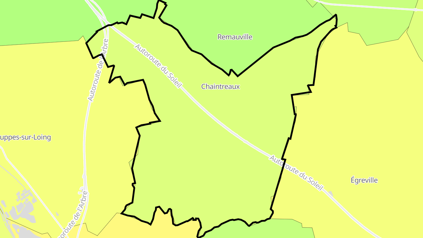 Carte des prix de l'immobilier Chaintreaux