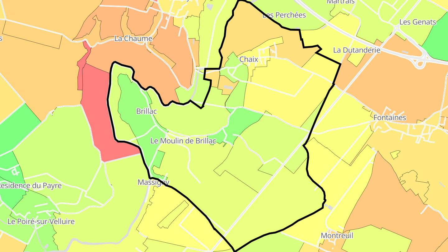 Carte des prix de l'immobilier Chaix