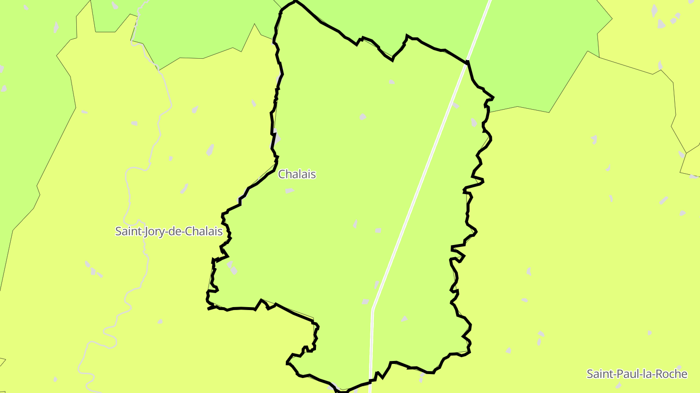 Carte des prix de l'immobilier Chalais