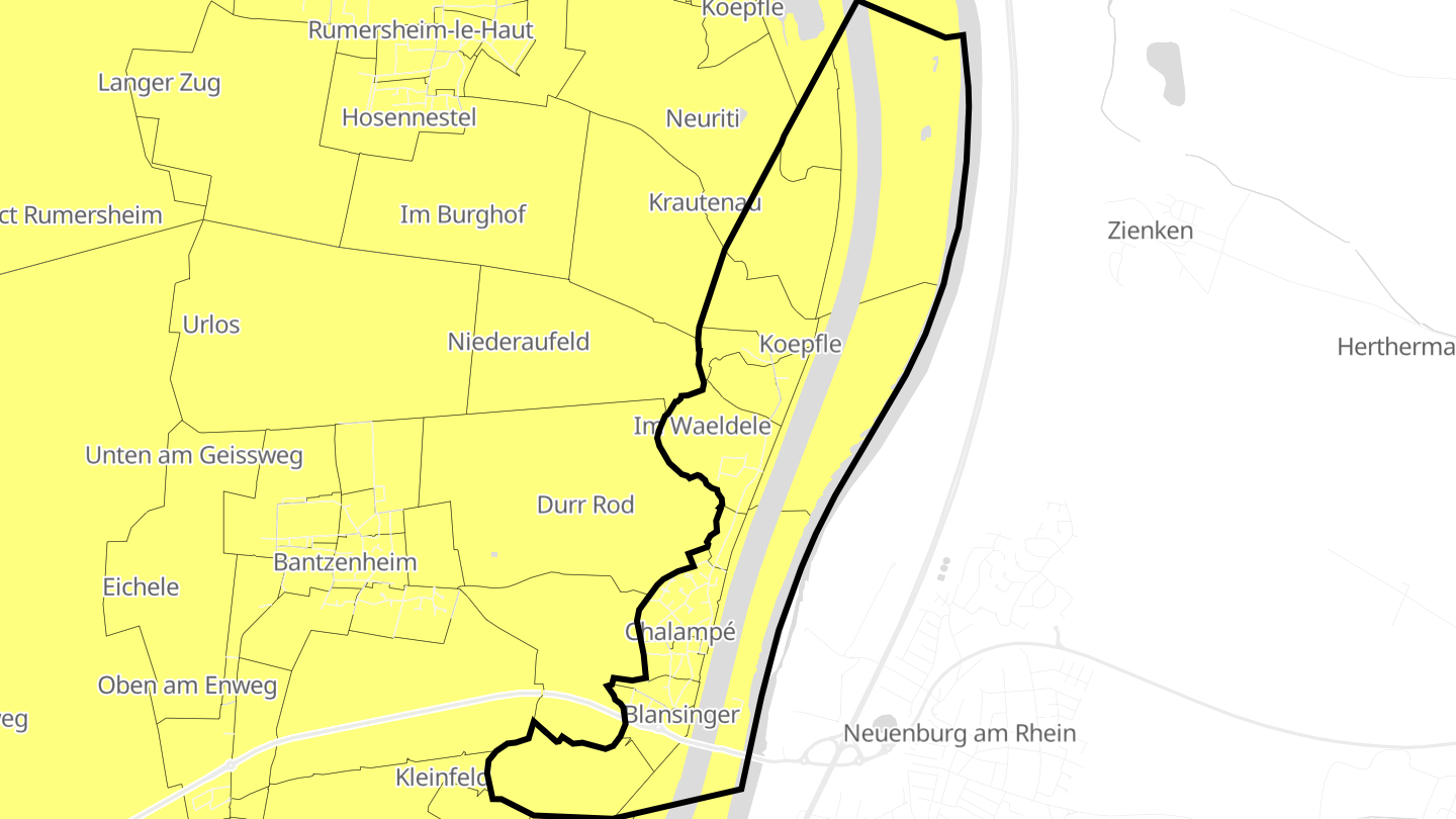 Carte des prix de l'immobilier Chalampé