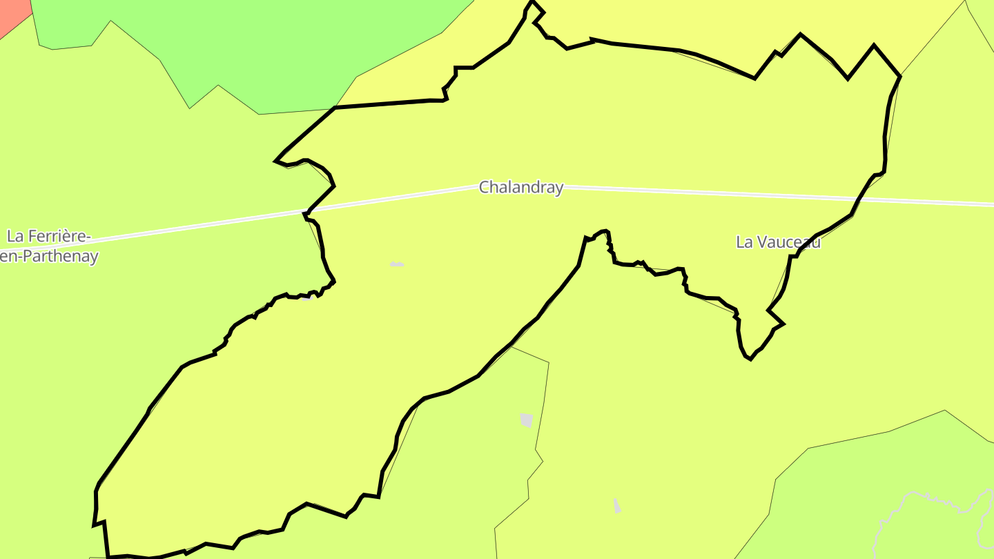 Carte des prix de l'immobilier Chalandray